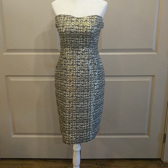 The Limited Dresses & Skirts -  The Limited strapless gold brocade dress